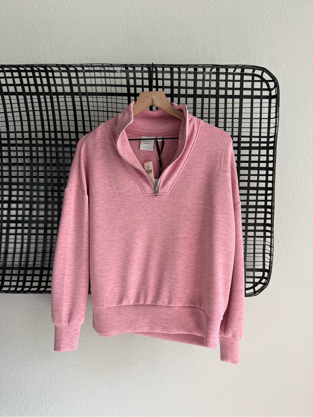 Varley Hawley Half-Zip Sweat rose marl